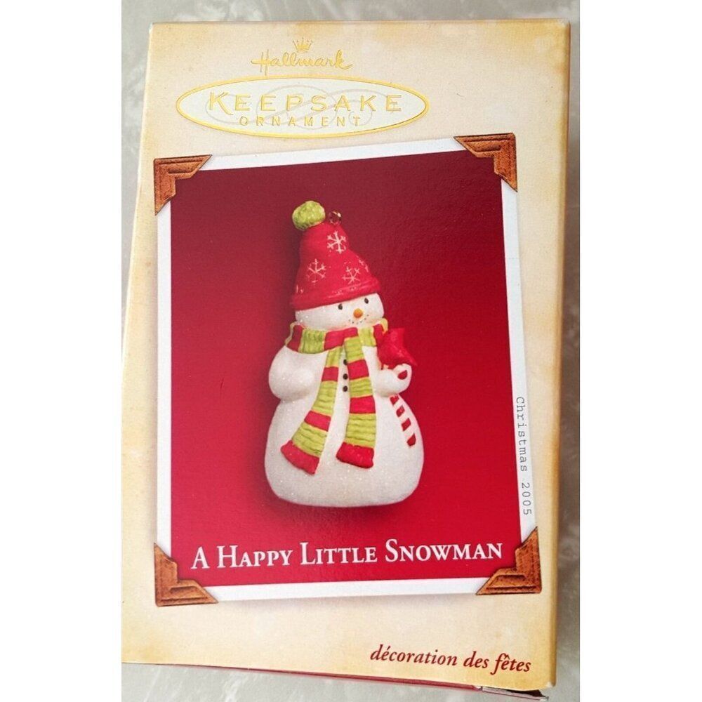 Hallmark Keepsake Ornament 2005 A Happy Little Snowman 3" Christmas New
